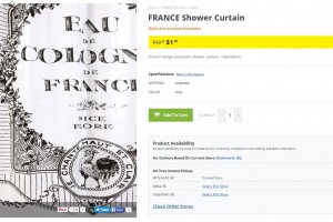 france shower curtain