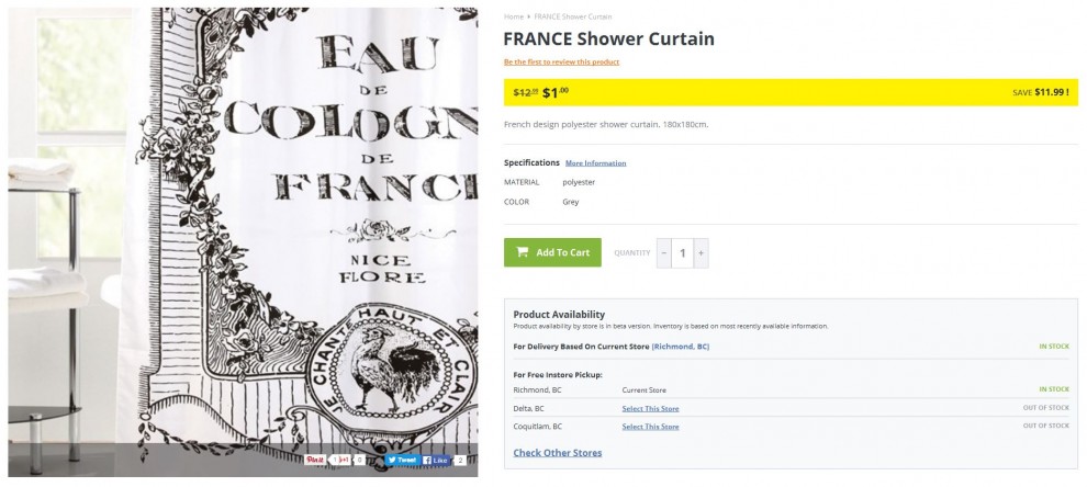 france shower curtain