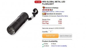 HRS metal led flashlight 99 cents the source