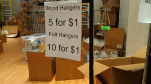 American Apparel Felt And Wood Hangars