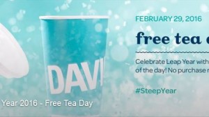 david's tea free leap year