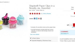paper clips jumbo in a novelty jar staples canada