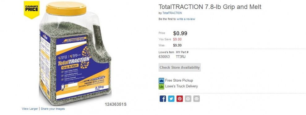 total traction grip and melt lowes