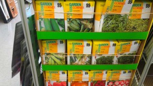 vegetable seeds, dollarama, packs of three