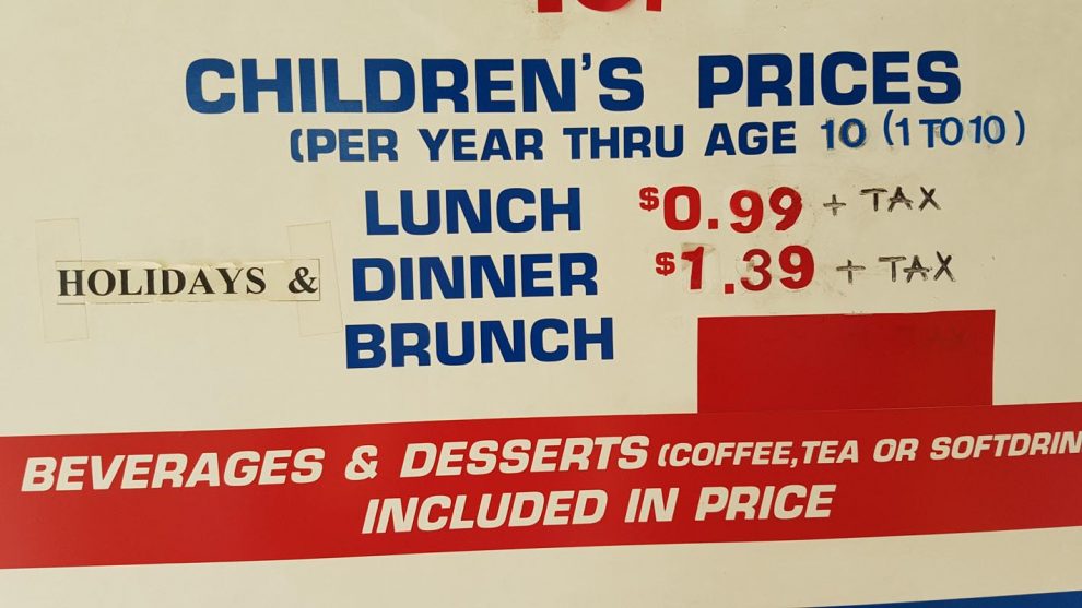 kids buffet uncle willy's price