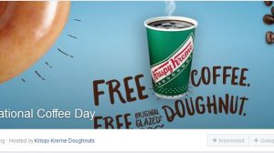 Krispy Kreme Free Doughnut and Coffee